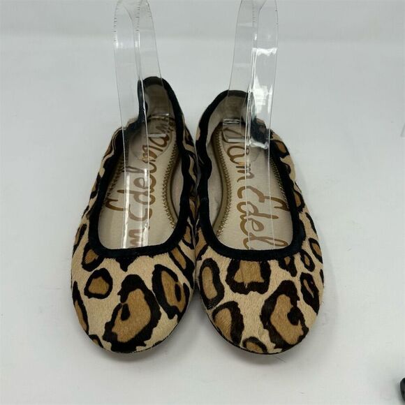 Sam Edelman Women's Leopard Print Leather Ballet Flats Size 6.5 Chic Casual - Picture 5 of 14